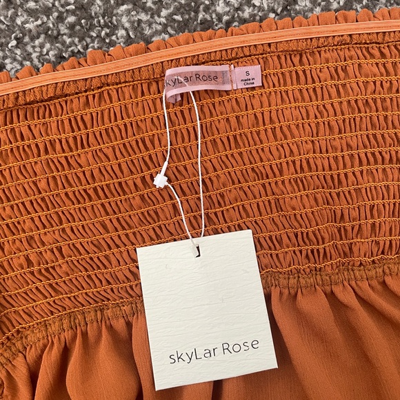 NWT VICI Just Beachy Chiffon Halter Top in Burnt Orange size Small - Picture 4 of 4